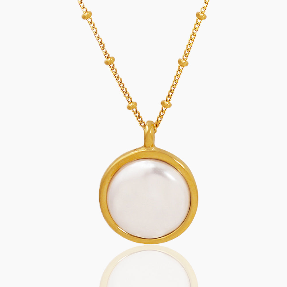PEARL DOUBLE-SIDED PENDANT NECKLACE