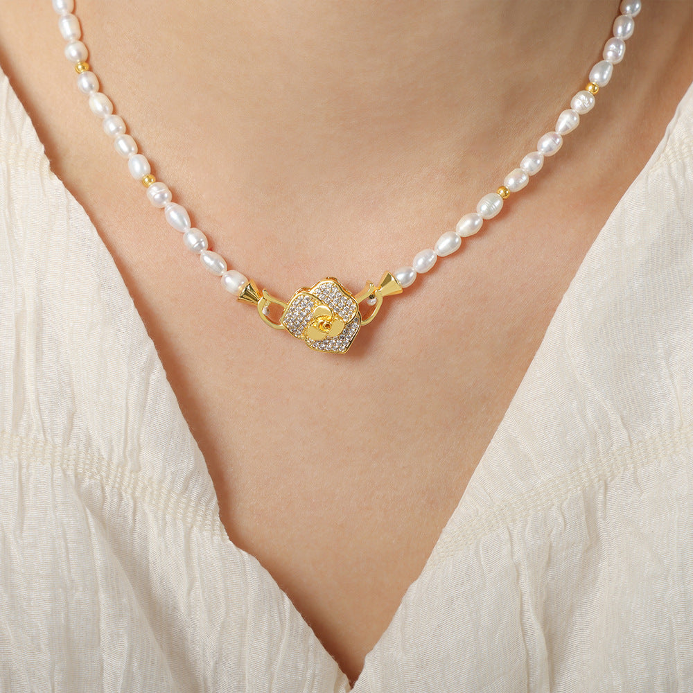 PEARL FLOWER COLLARBONE NECKLACE