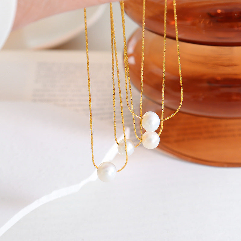 PEARL PENDANT TEMPERAMENT NECKLACE