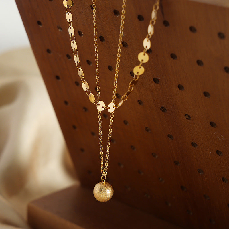 PIG NOSE DOUBLE LAYER NECKLACE