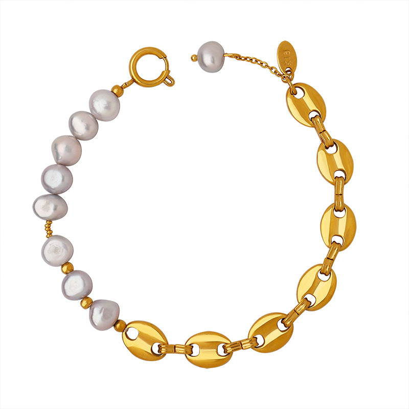 PIG NOSE PEARL BRACELET