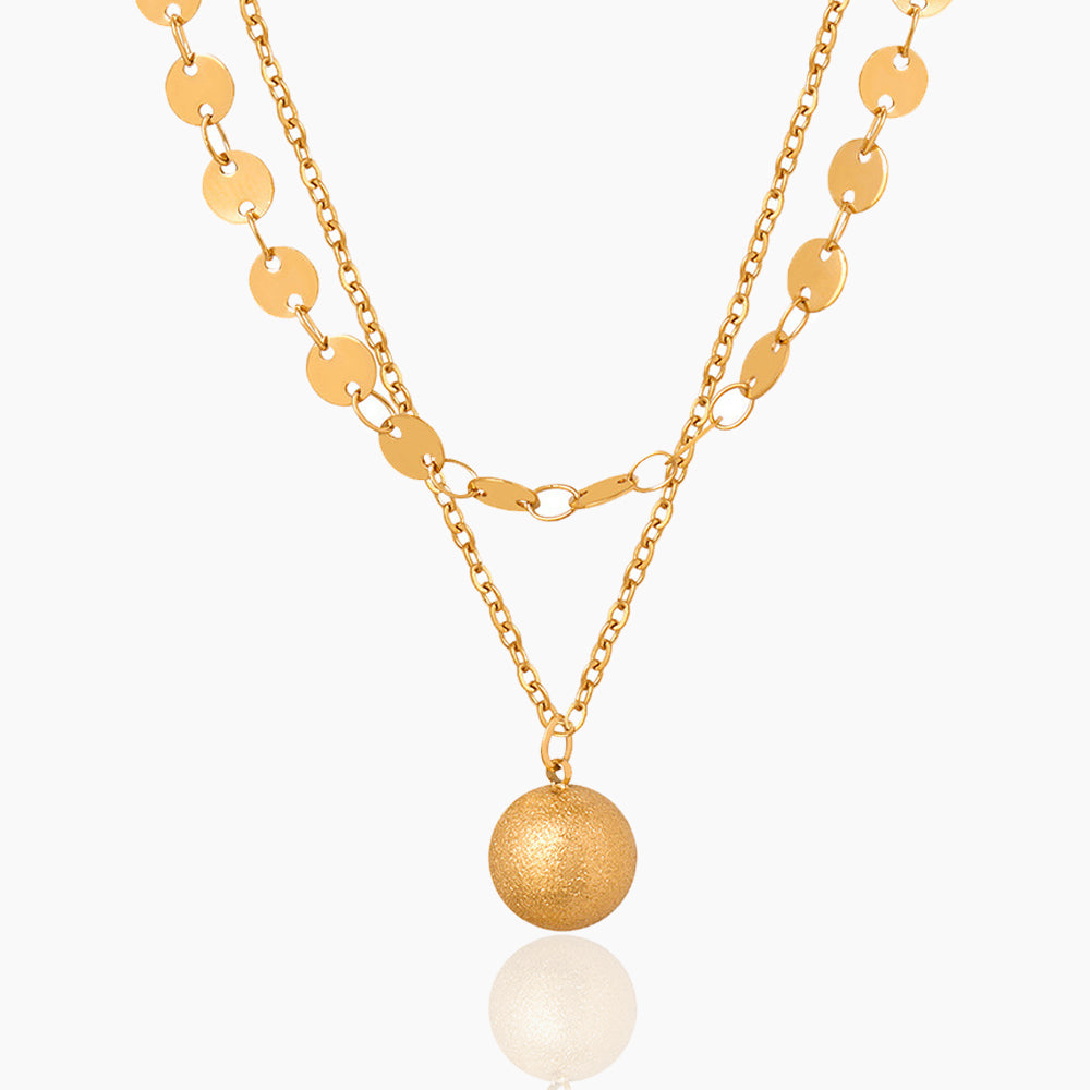 PIG NOSE DOUBLE LAYER NECKLACE