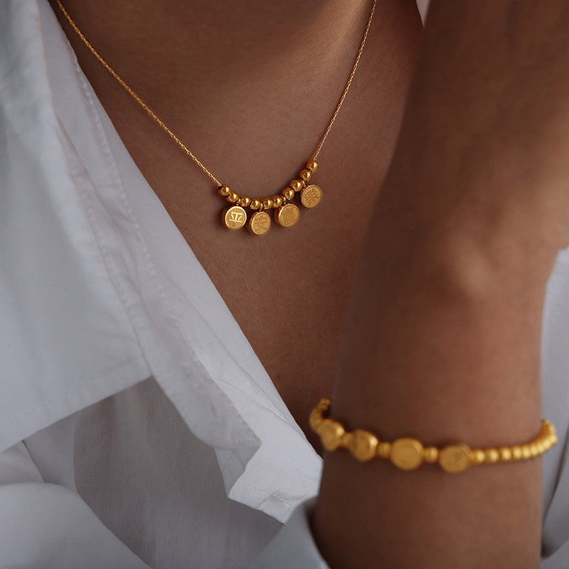 PING AN JOYFUL ROUND BEAD NECKLACE