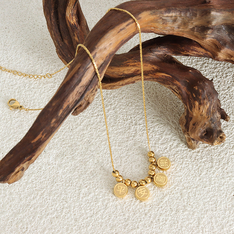 PING AN JOYFUL ROUND BEAD NECKLACE