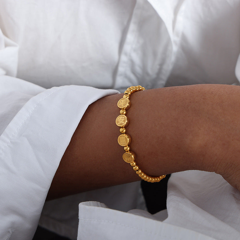 PING AN JOYFUL ROUND BEAD NECKLACE