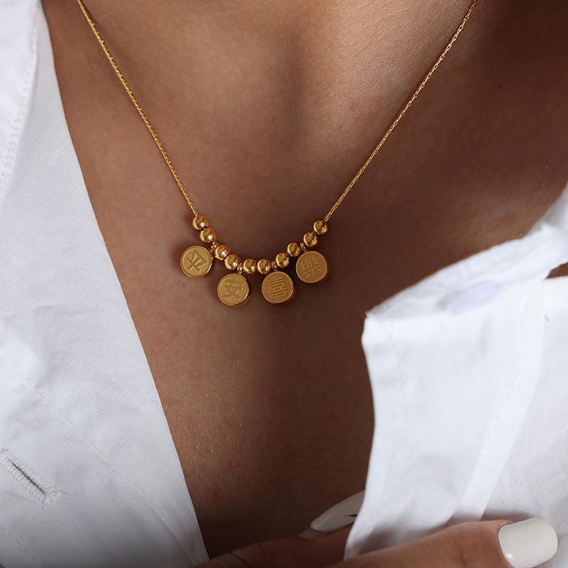 PING AN JOYFUL ROUND BEAD NECKLACE