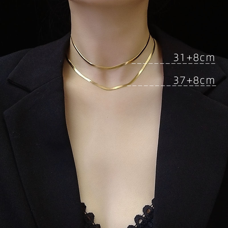 PLAIN CHAIN COLLARBONE NECKLACE
