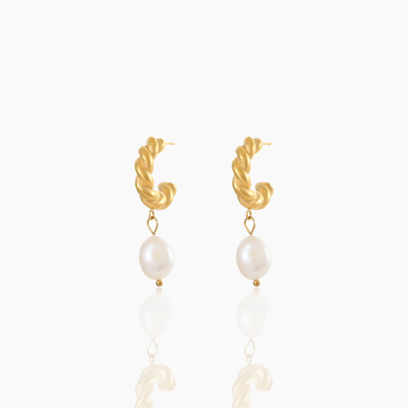 Pearl light luxury niche ins earrings