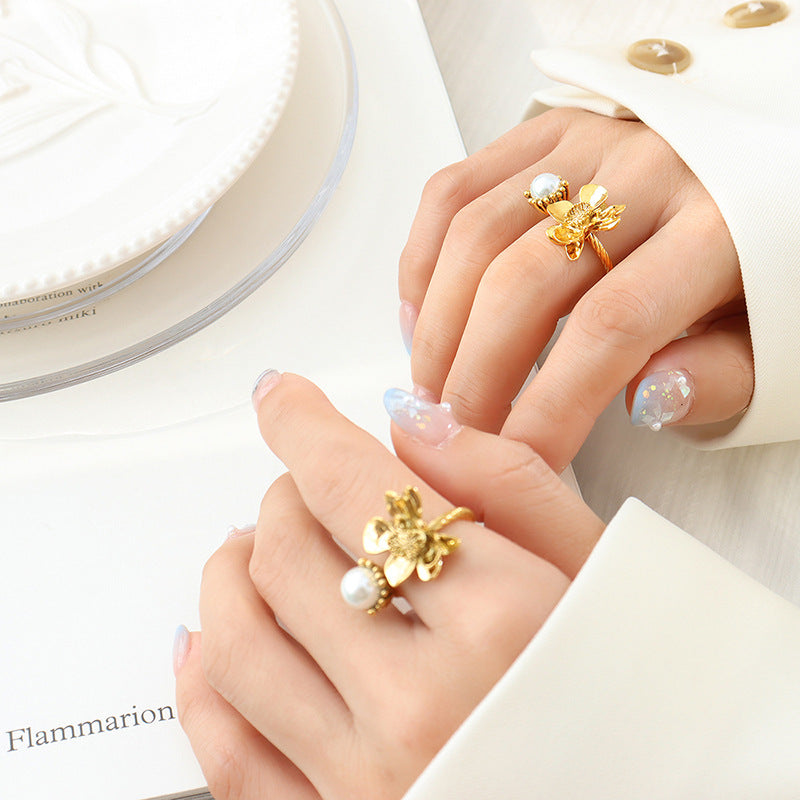 Pearl Flower Ring