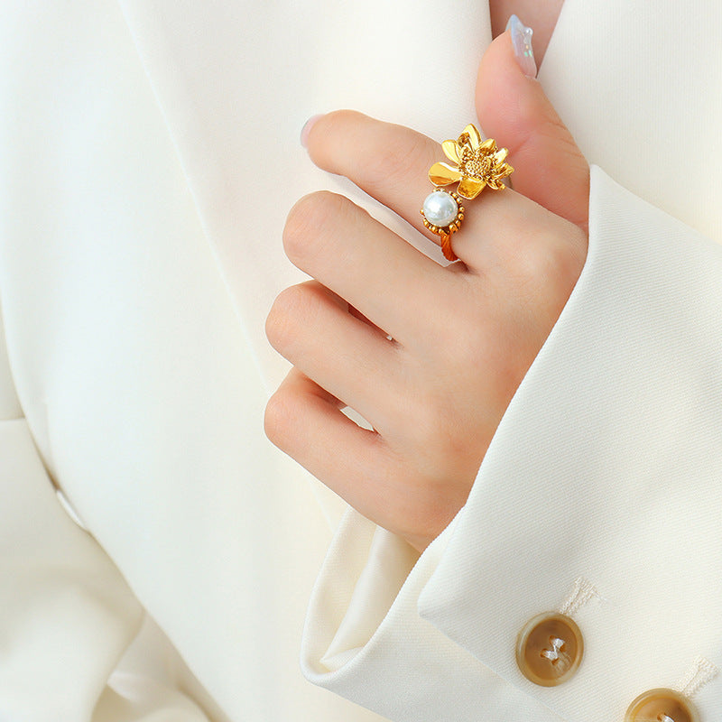 Pearl Flower Ring