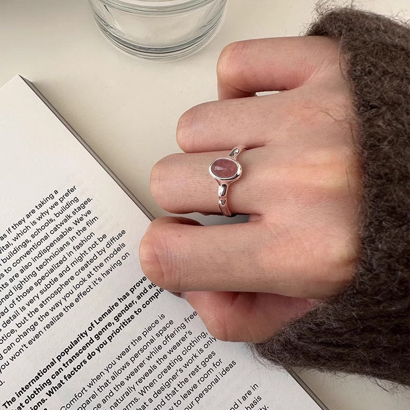 Pink oval ring