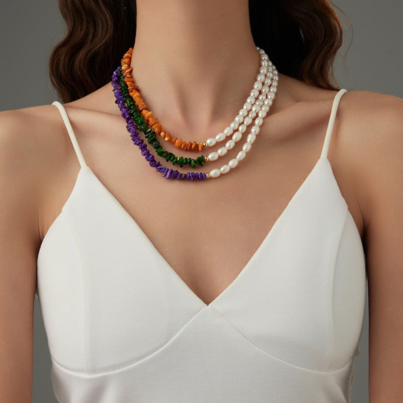 Premium Two tone Pearl Necklace