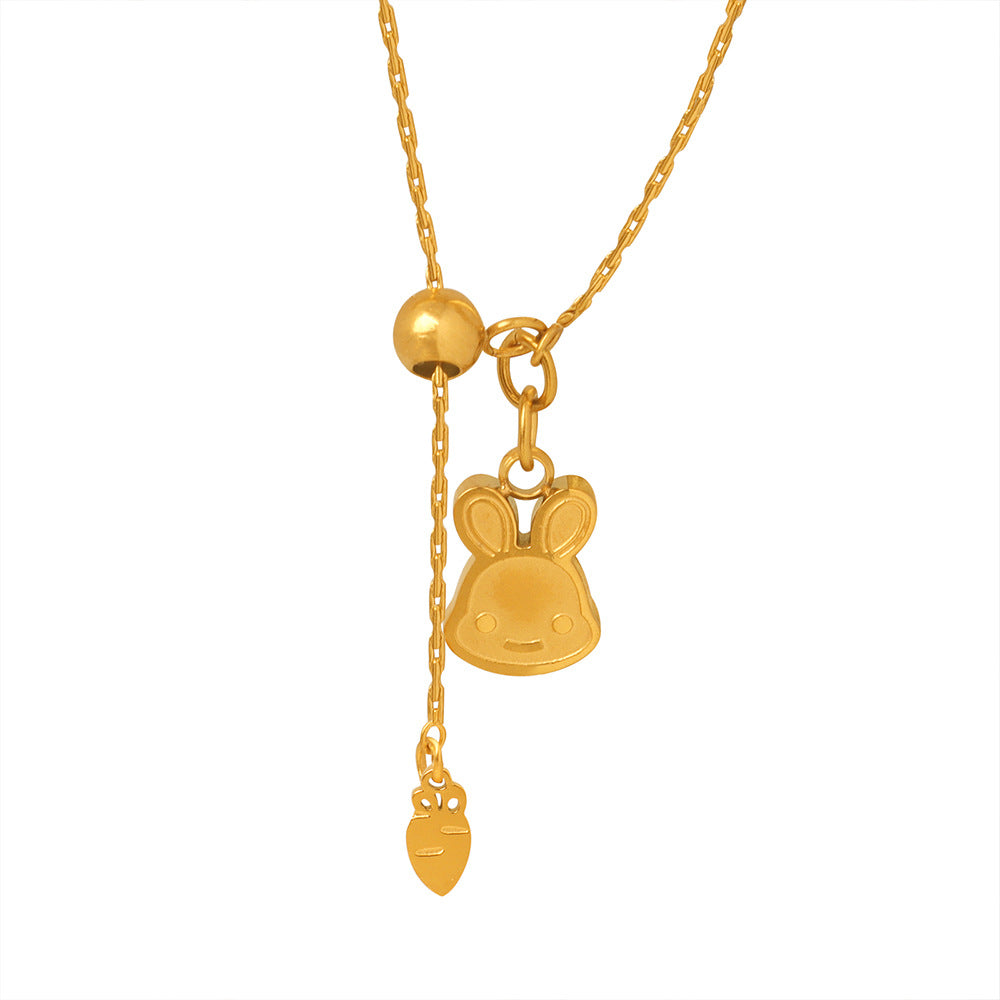 RABBIT RADISH PENDANT ADJUSTABLE LENGTH NECKLACE