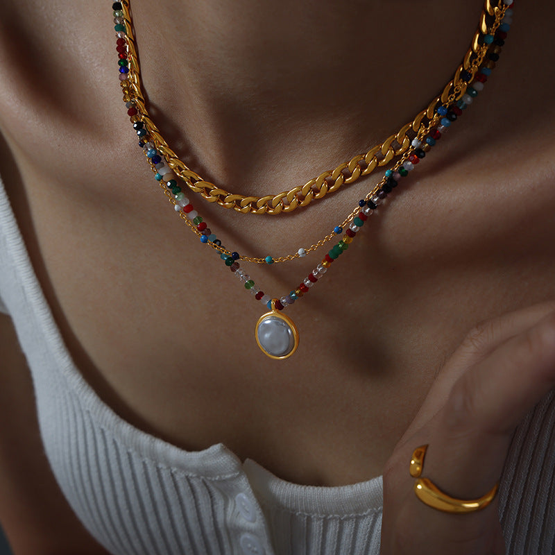 RAINBOW BEADED NECKLACE
