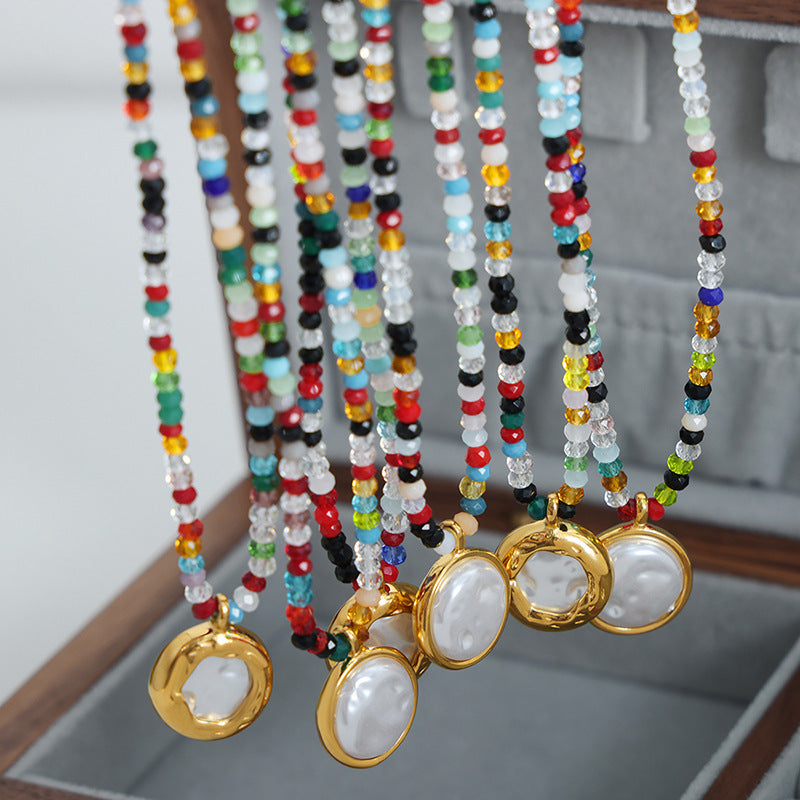 RAINBOW BEADED NECKLACE