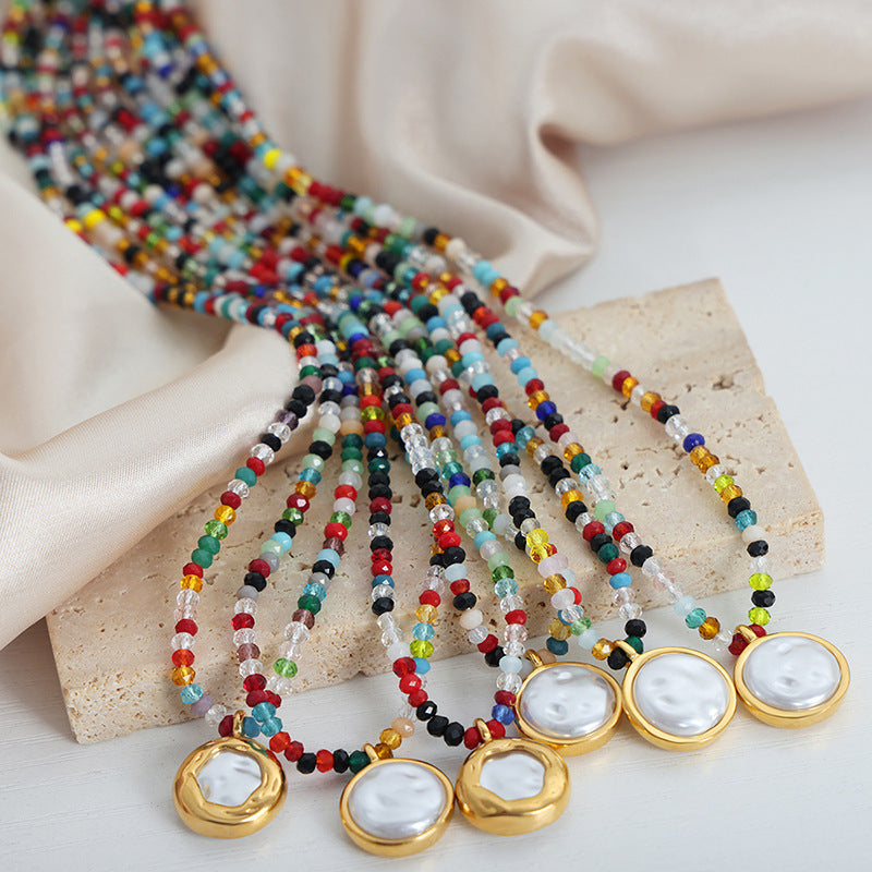 RAINBOW BEADED NECKLACE