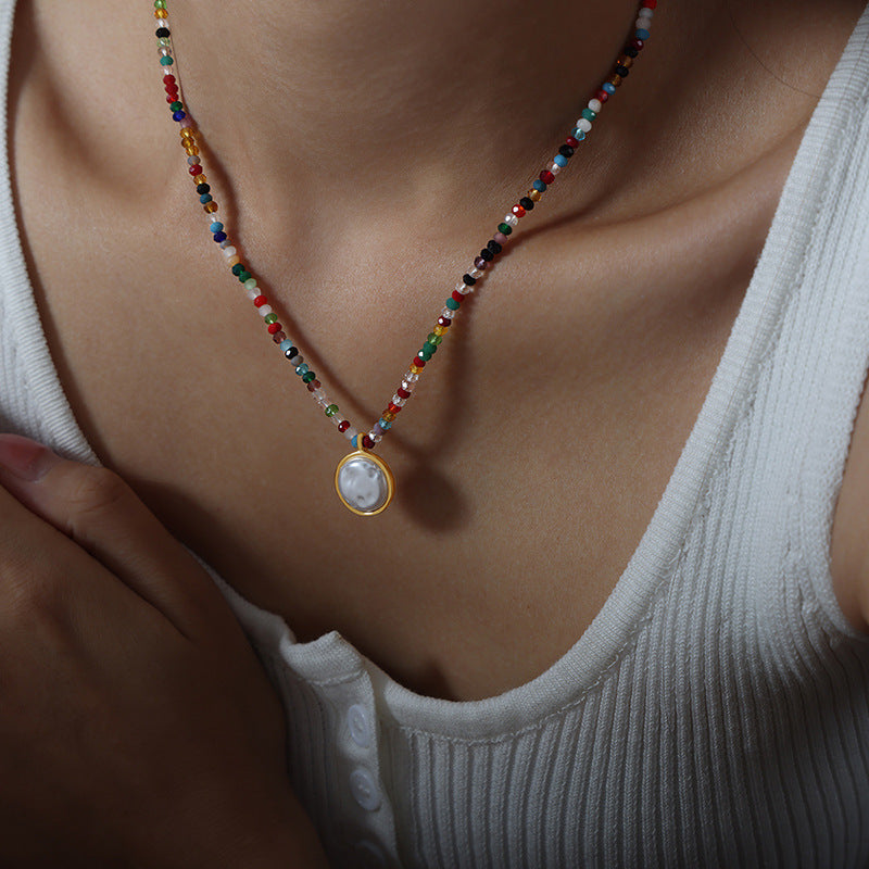 RAINBOW BEADED NECKLACE