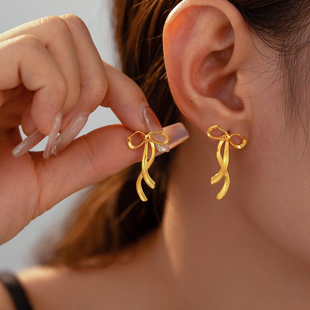 RIBBON BOW EARRINGS