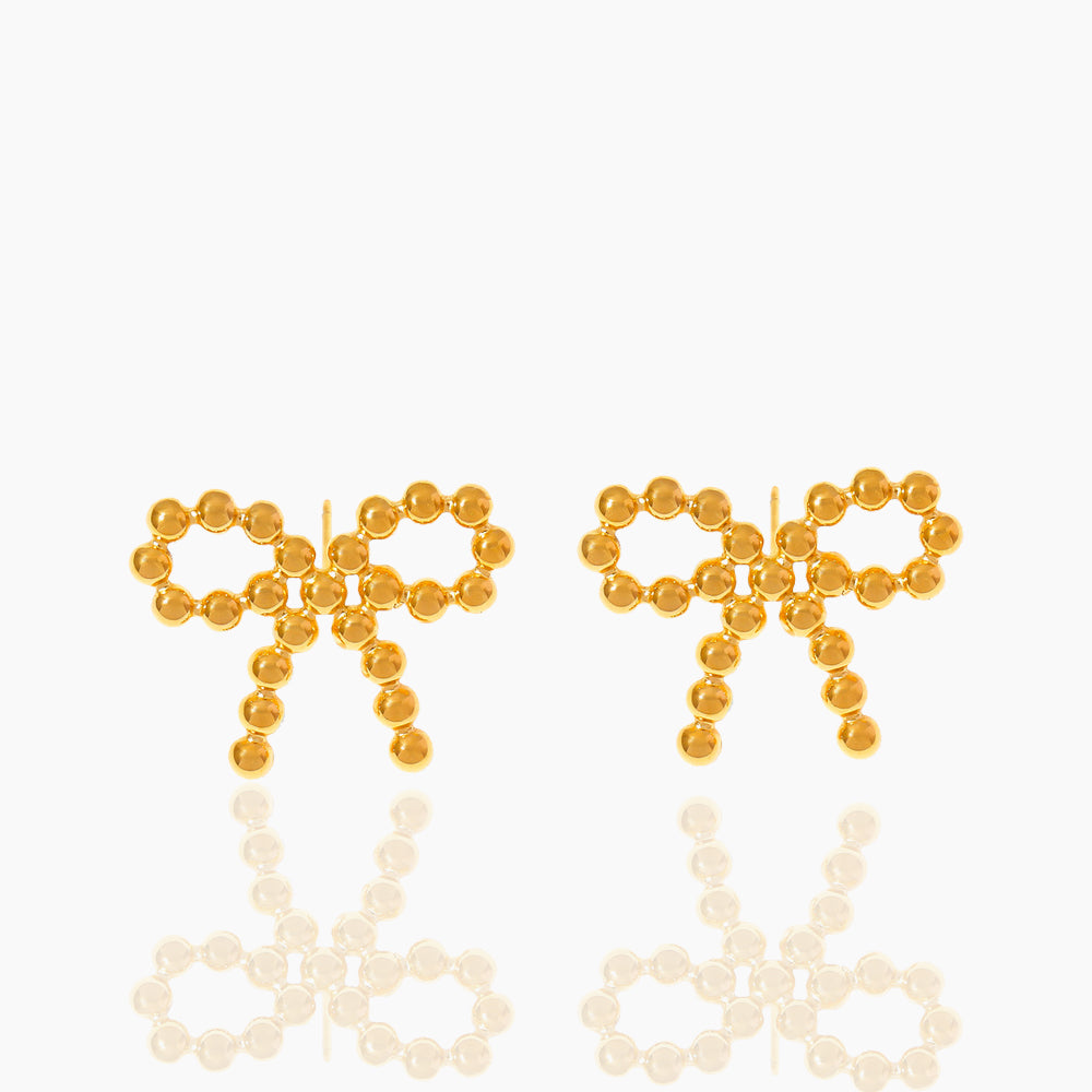 RICE GRAIN BOW EARRINGS