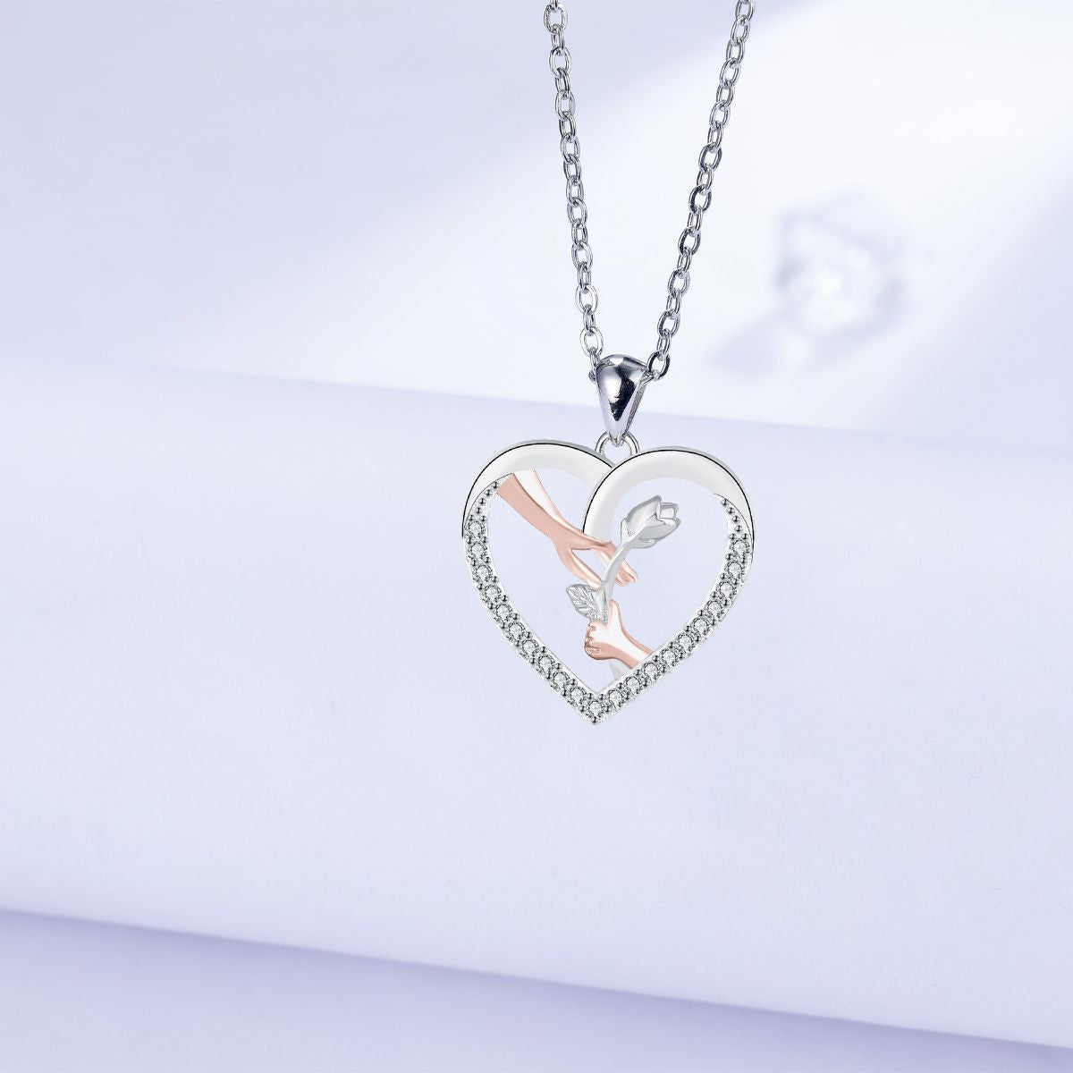 ROSE ICED OUT NECKLACES