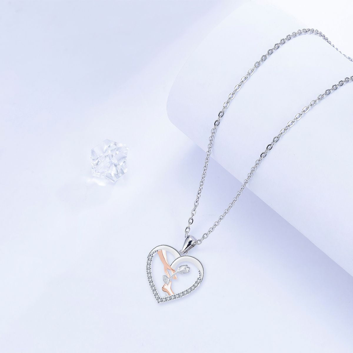 ROSE ICED OUT NECKLACES