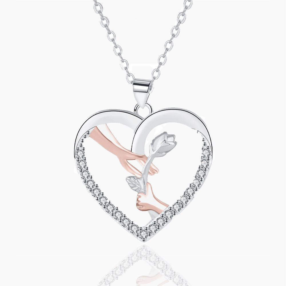 ROSE ICED OUT NECKLACES