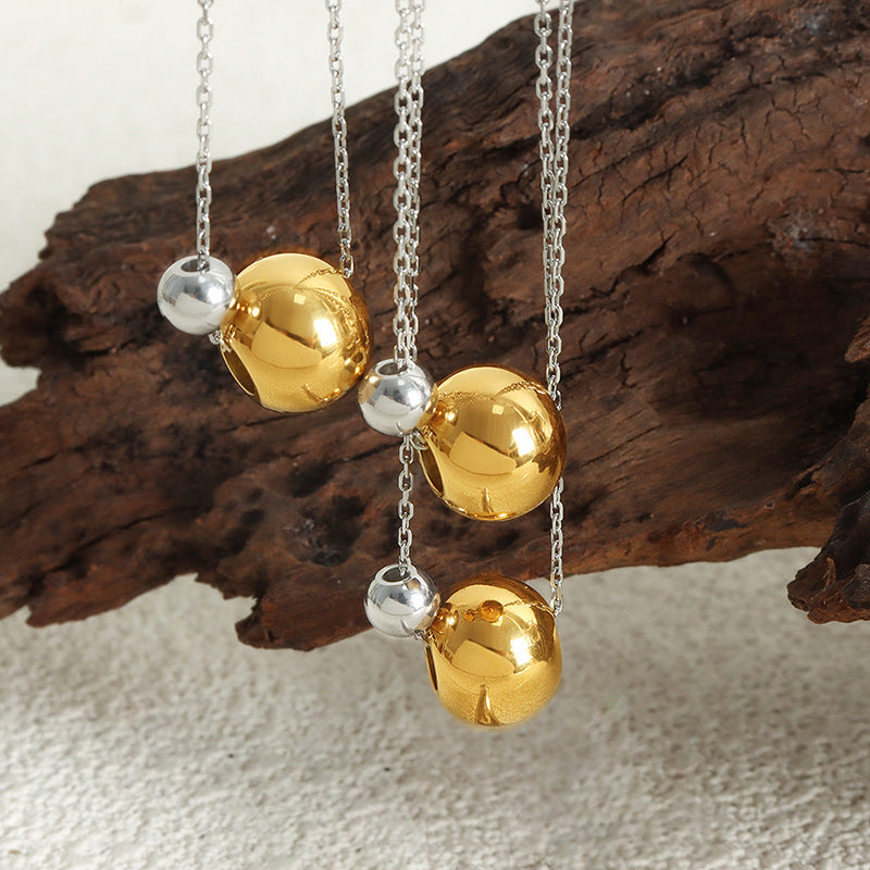 ROUND BEAD SWEATER CHAIN NECKLACE