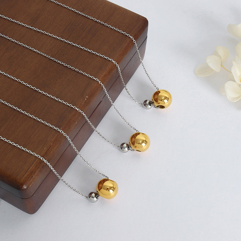 ROUND BEAD SWEATER CHAIN NECKLACE