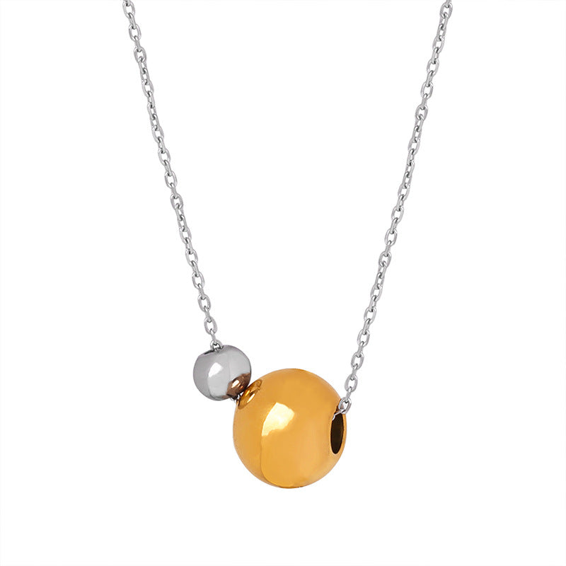 ROUND BEAD SWEATER CHAIN NECKLACE