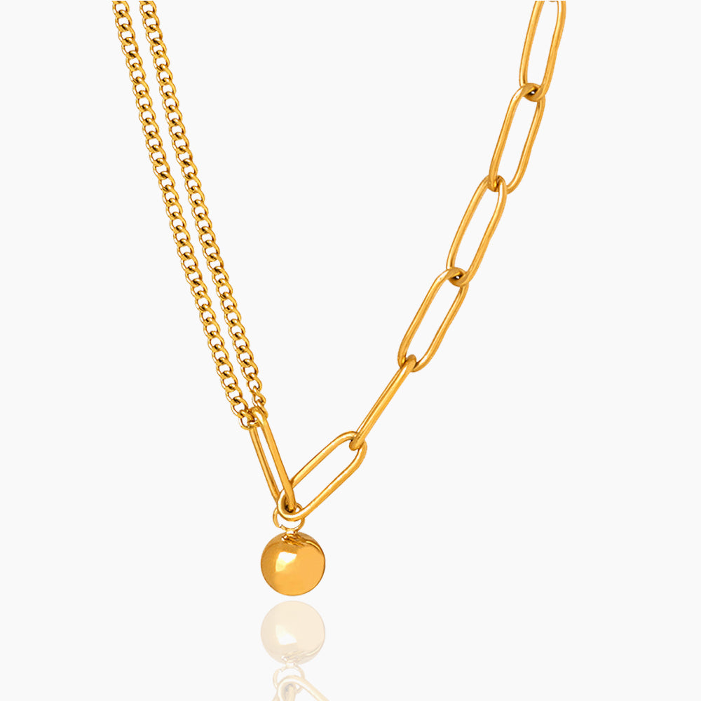 ROUND BALL PENDANT NECKLACE