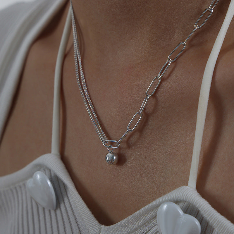 ROUND BALL PENDANT NECKLACE