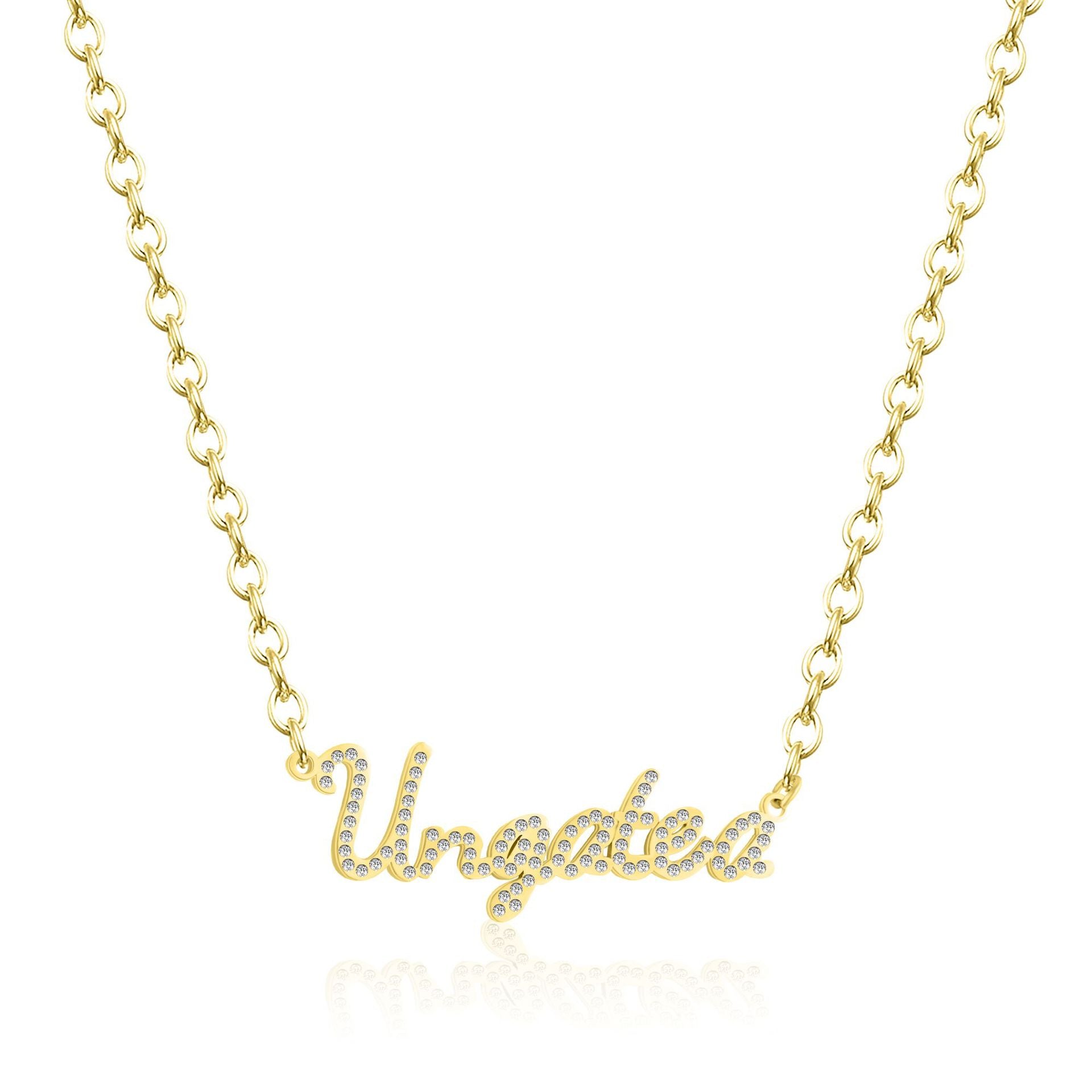 SCRIPT ICED NAME NECKLACE