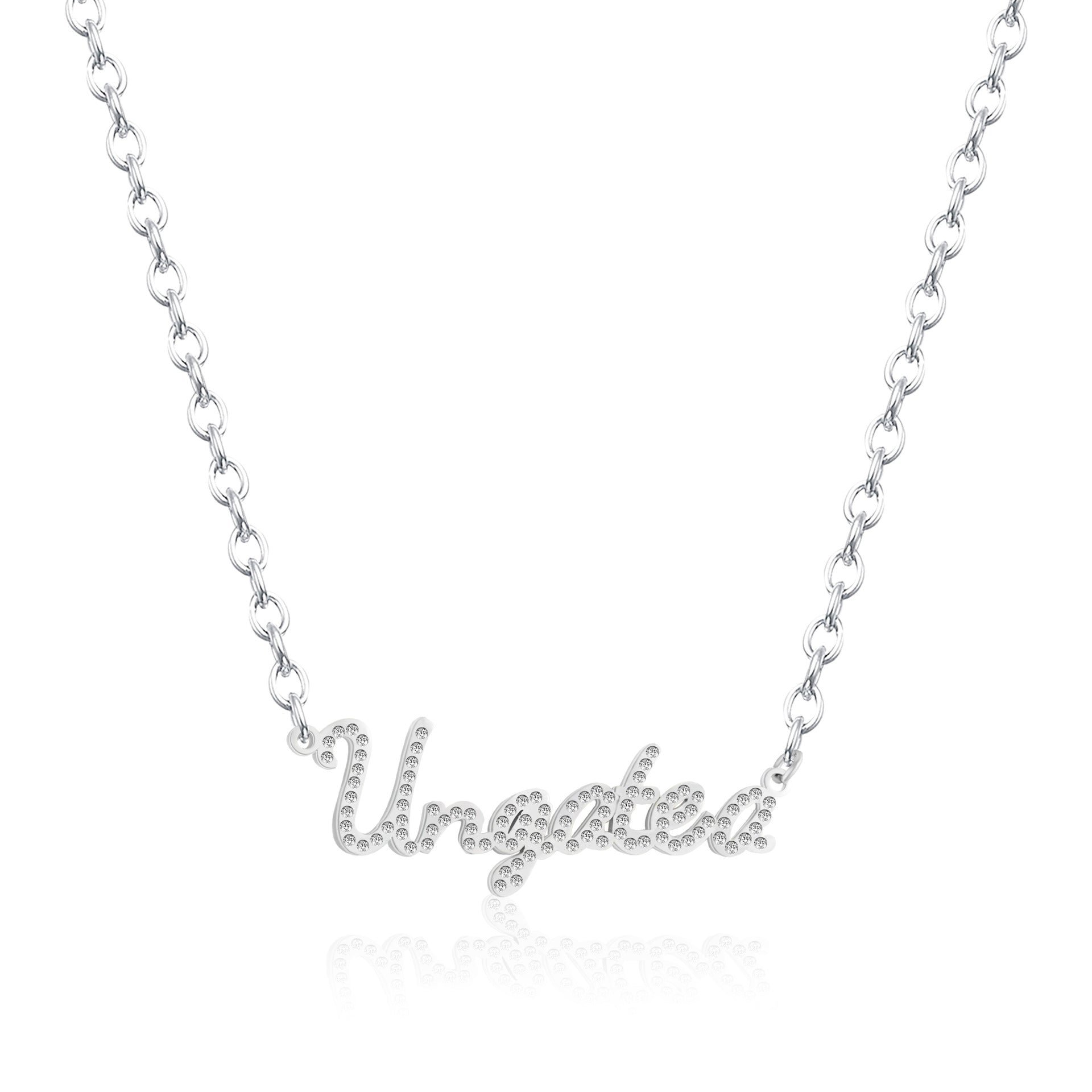 SCRIPT ICED NAME NECKLACE
