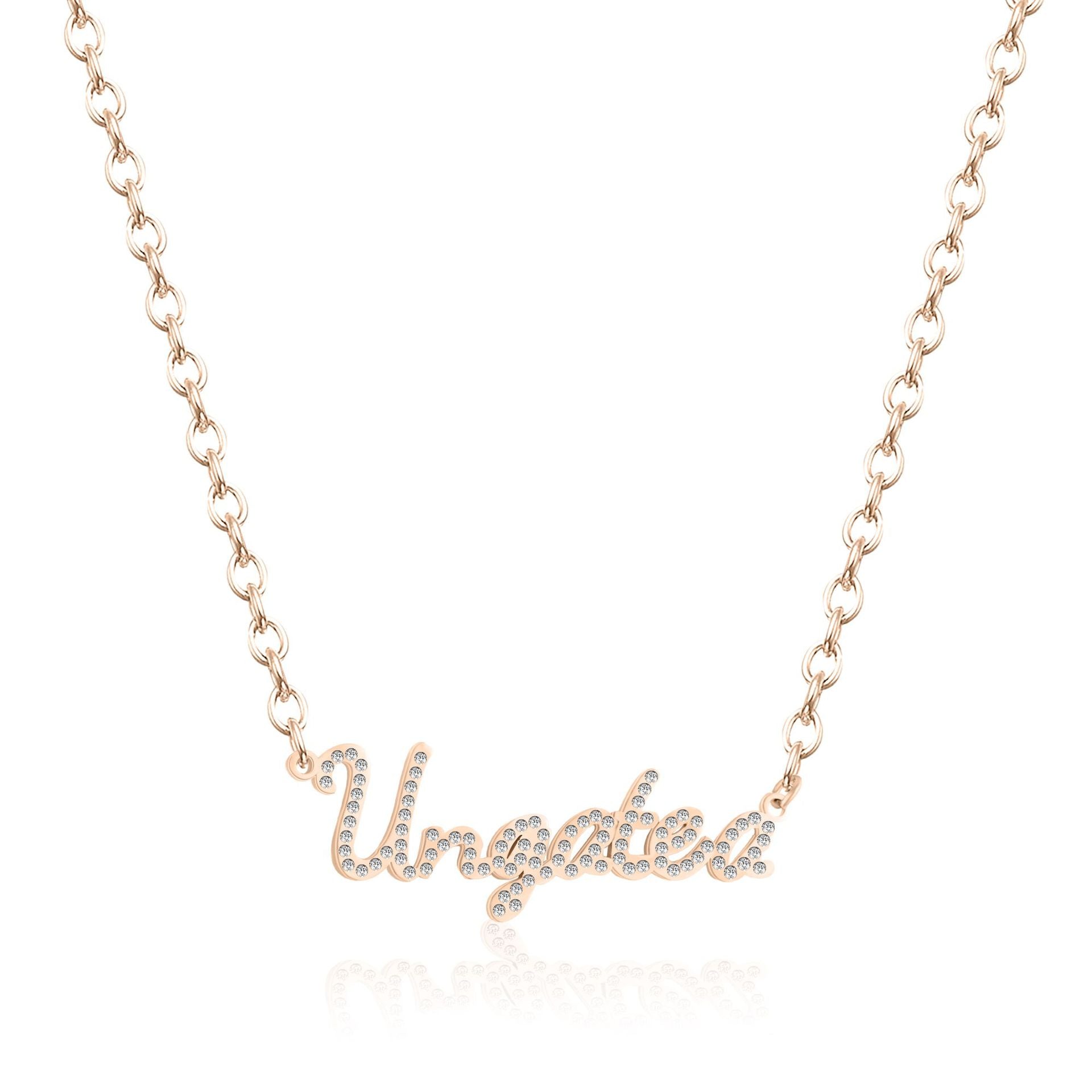 SCRIPT ICED NAME NECKLACE