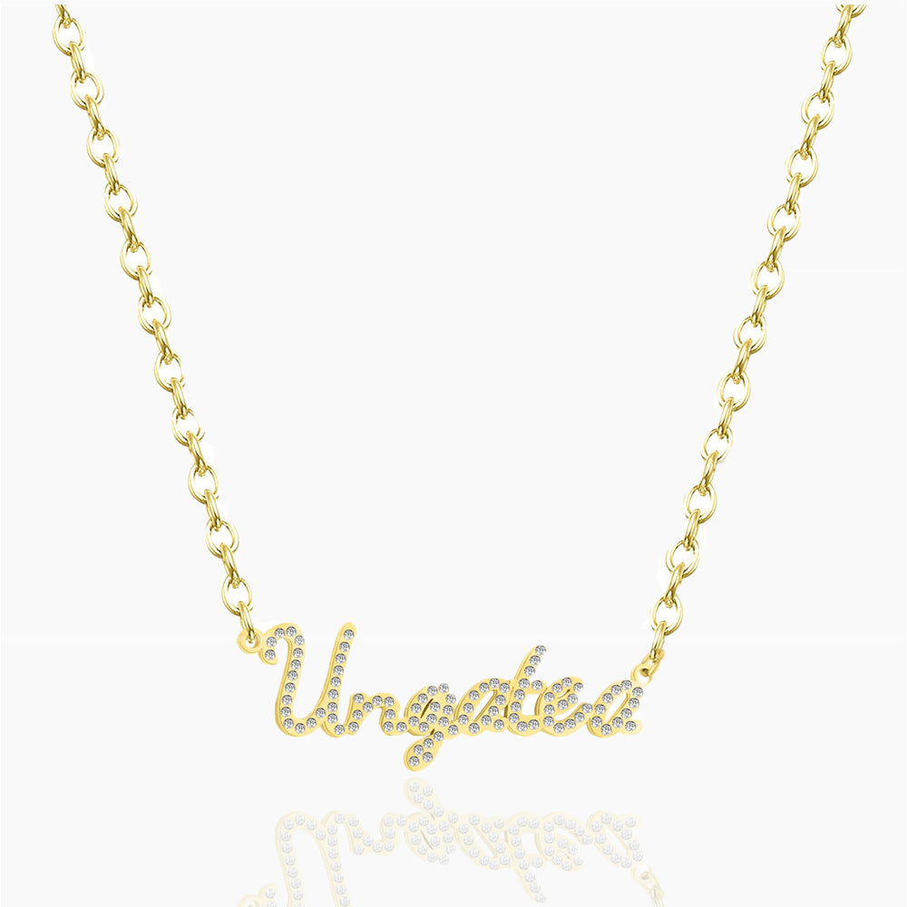 SCRIPT ICED NAME NECKLACE