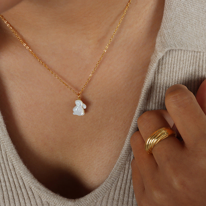 SHELL RABBIT NECKLACE