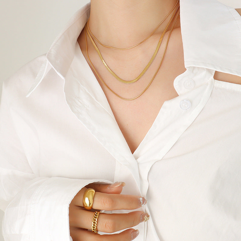 SIMPLE THREE-LAYER NECKLACE