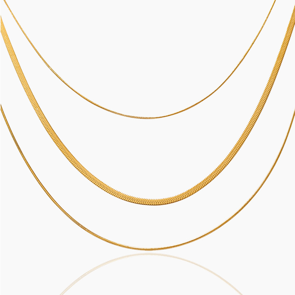 SIMPLE THREE-LAYER NECKLACE