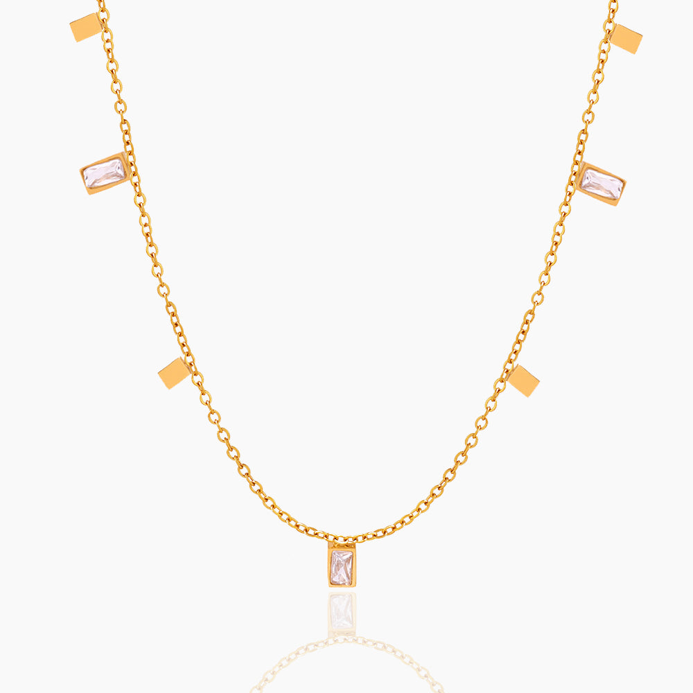 SMALL SQUARE PENDANT NECKLACE