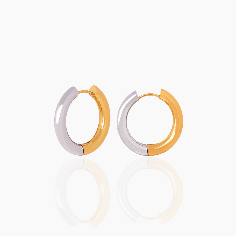 SMOOTH PLAIN RING EARRINGS