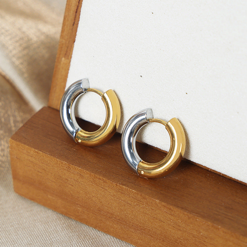 SMOOTH PLAIN RING EARRINGS