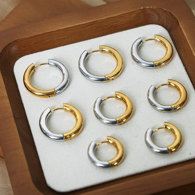 SMOOTH PLAIN RING EARRINGS