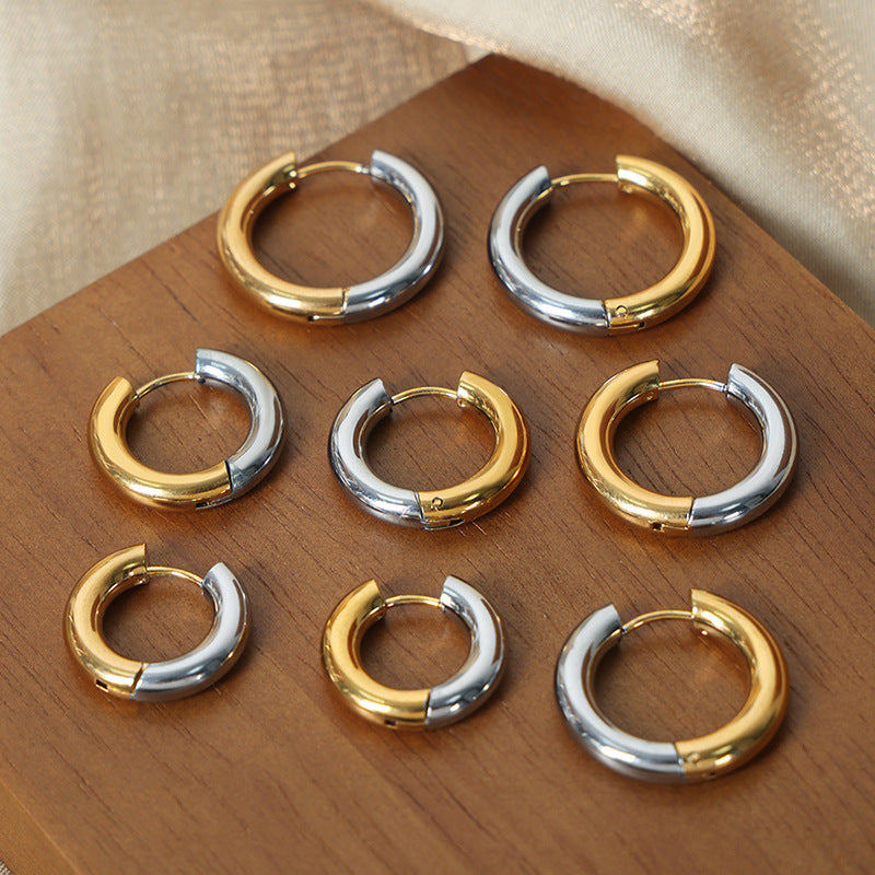SMOOTH PLAIN RING EARRINGS