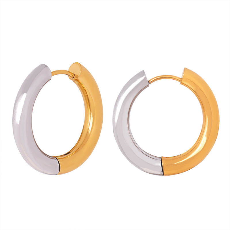 SMOOTH PLAIN RING EARRINGS