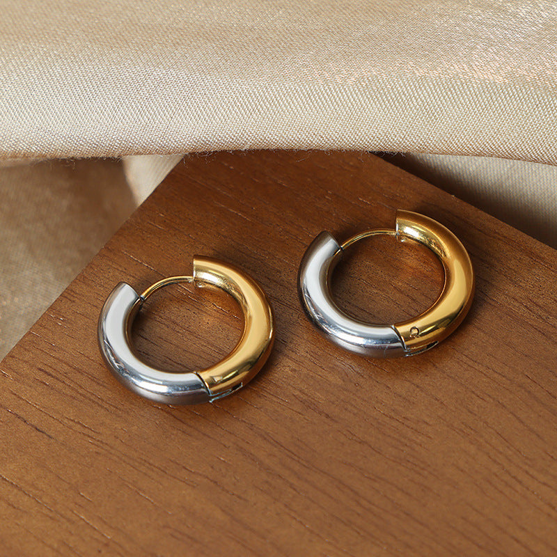 SMOOTH PLAIN RING EARRINGS
