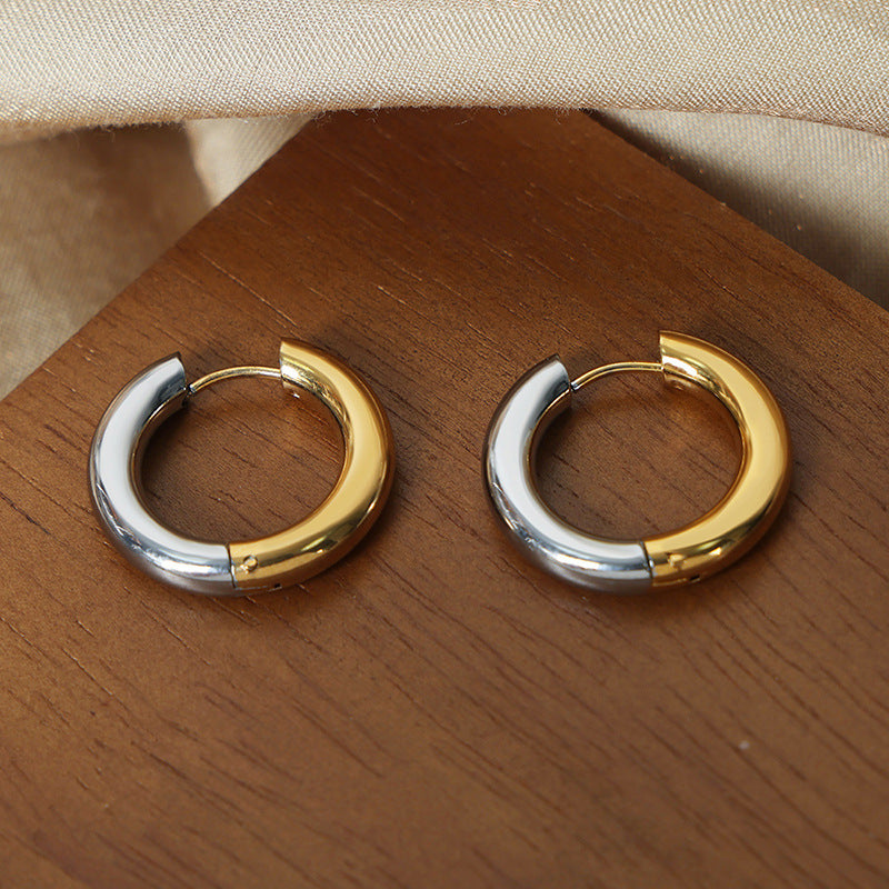 SMOOTH PLAIN RING EARRINGS