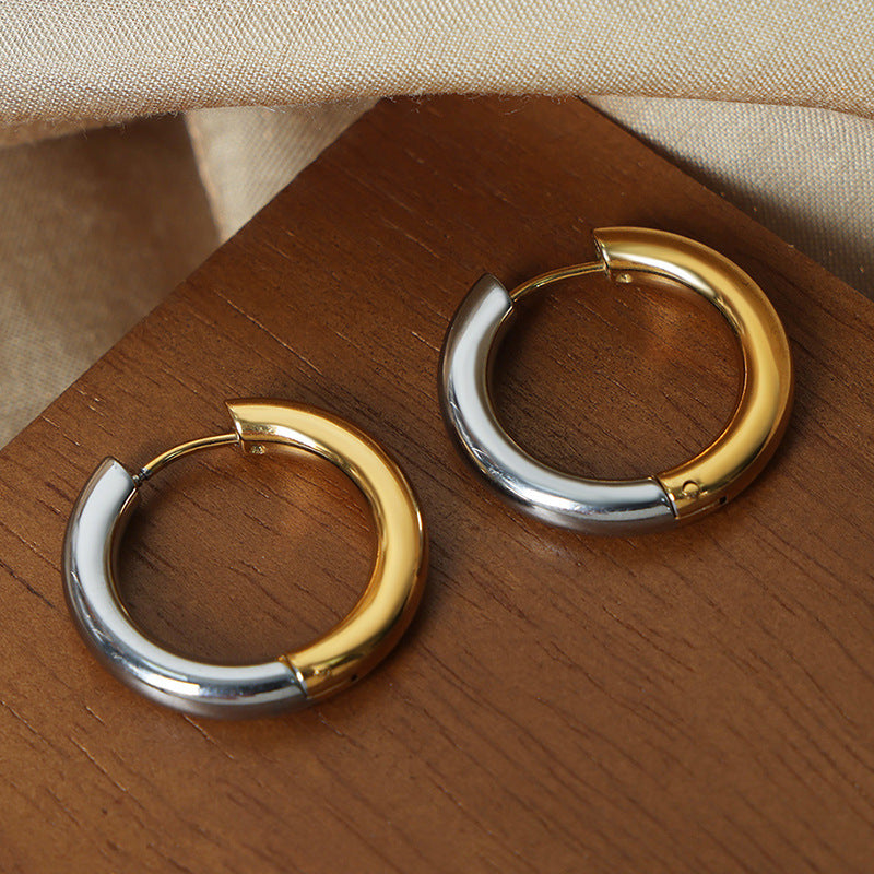 SMOOTH PLAIN RING EARRINGS