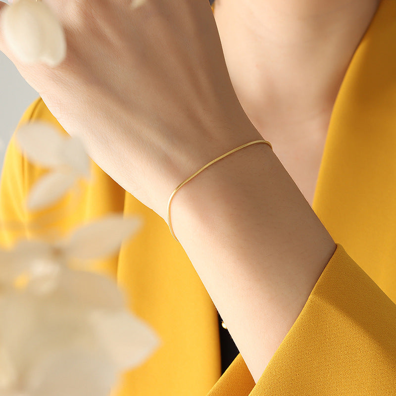 SNAKE BONE BARE CHAIN BRACELET