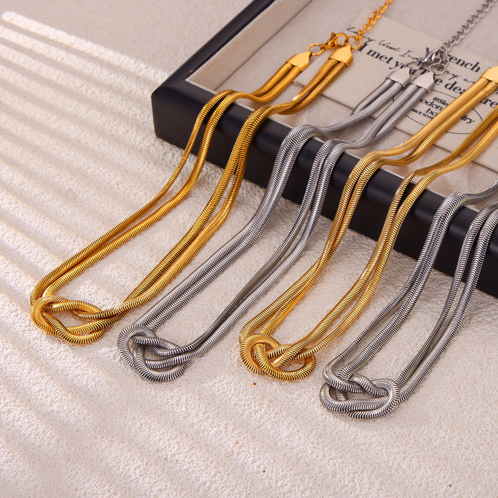 SNAKE CHAIN WOVEN NECKLACE