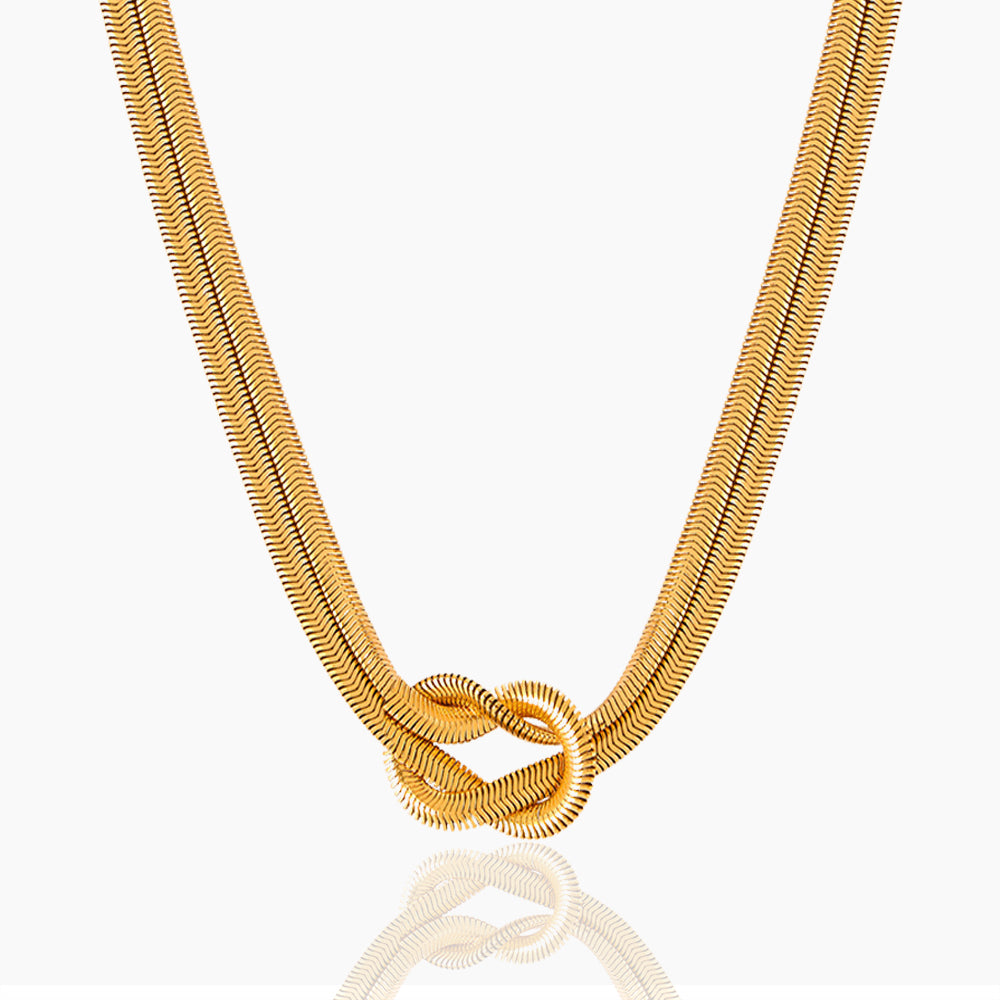 SNAKE CHAIN WOVEN NECKLACE